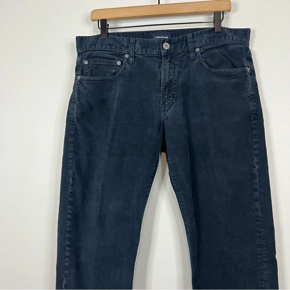 J. Crew Black Slim Straight Corduroy Jeans 33W